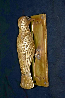 #ad Woodpecker Door Knocker Victorian Style Brass Solid Bird Door Knocker MG06 $97.40