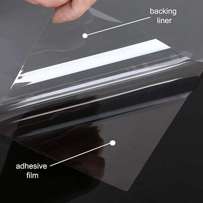 #ad Clear Window Security Film Sticker Adhesive Table Glass Shatter Protection Home $15.49
