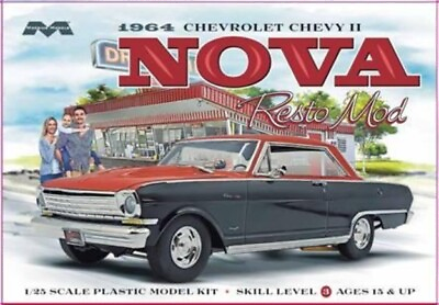 #ad Moebius 1964 Chevrolet Chevy II Nova Resto Mod 1:25 scale model car kit 2321 $28.95