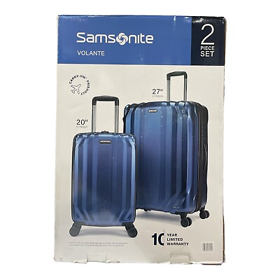 #ad Samsonite Volante Hardside Spinner Luggage 2 Piece Set Lagoon Blue $189.99