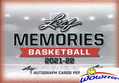 #ad 2021 22 Leaf Memories Basketball Factory Sealed HOBBY Box 7 AUTOGRAPHS Loaded $79.95