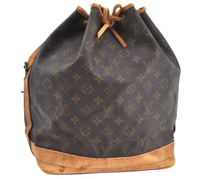 #ad Authentic Louis Vuitton Monogram Noe Shoulder Drawstring Bag Old Model LV K6785 $266.00