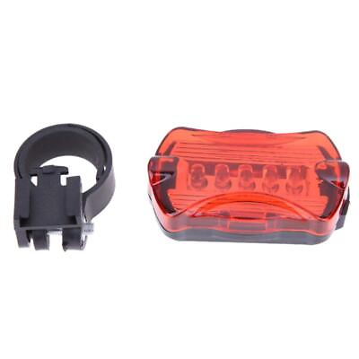 #ad Bike Tail Light 5 LED Red Safety Back Rear Flashing 6 Modes AAA Battery Powered $7.95
