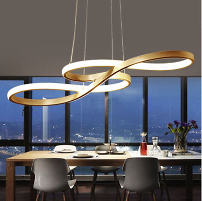 58W Modern LED Chandelier Music Notes Curve Pendant Light Restaurant Cafe Bar #ad $108.09