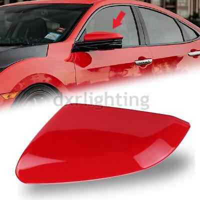 #ad Red Driver Left Side Door Rearview Mirror Cap Cover LH For HONDA CIVIC 2016 2021 $16.98