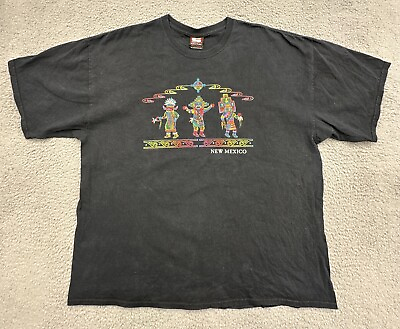 #ad Vtg SPORTEX 90s Men’s 3X Large Black T Shirt New Mexico Southwestern Kachina Tee $25.00