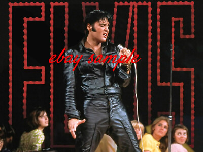 #ad ELVIS PRESLEY COLOR PHOTO On stage during the 1968 COMEBACK SPECIAL on NBC $7.99