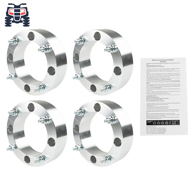 Wheel Spacers For Polaris Sportsman 4x156 2quot; 131mm Hub Bore 3 8quot; 24 Silver 4Pcs $90.42