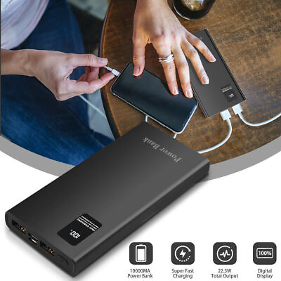#ad 9000000mAh Portable Power Bank USB LCD External Battery Charger For Cell Phone $15.57