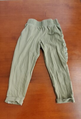 Girls Pants Gymboree Olive Green Side Stripe Size 5 #ad $4.09