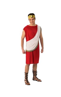 #ad NIP New Men#x27;s Rubie#x27;s Roman Official Costume Red w Crown Large 36 38 $19.99