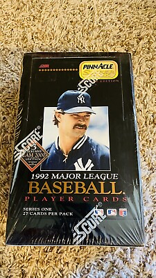 #ad 1992 MLB Pinnacle Series 1 Premiere Super Pack Baseball Player Cards Box $25.00