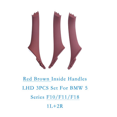 #ad 3PCS Red Brown Car Doors Inside Pull Handles Set For BMW 5 Series F10 F11 18 LHD $28.73