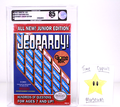 #ad Jeopardy Junior Edition Jr. New Nintendo NES Factory Sealed WATA VGA Grade 85 $349.99