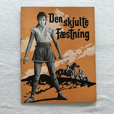 #ad Kakushi toride no san akunin Toshirô Mifune Vintage 1958 Danish Movie Program $19.99