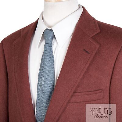 #ad Mahogany Red Camel Hair Sport Coat 40R by KFamp;S Exquisite Scottish Flannel USA $114.99