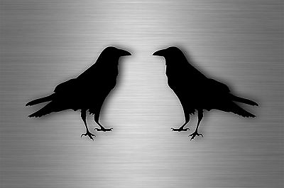 #ad 2x Sticker Crows Bird Raven Odins Viking Crow Car Motorbike r4 $2.65
