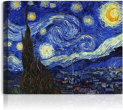 #ad Starry Night by Vincent Van Gogh. the World Classic Art Reproductions Giclee Ca $76.17