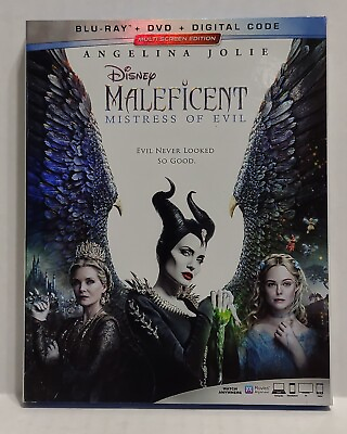 #ad Maleficent Mistress Of Evil Blu Ray DVD Angelina Jolie Walt Disney 2019 $9.69