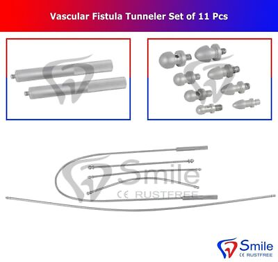 #ad Vascular Fistula Tunneler Set of 11 Orthopedic Surgical Instruments $125.27