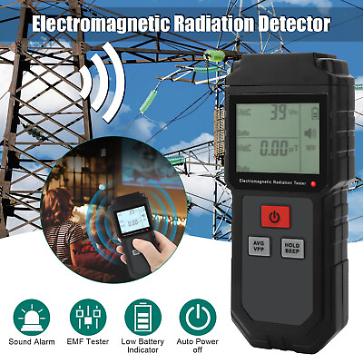#ad Digital LCD EMF Meter Electromagnetic Radiation Detector Tester Geiger Counter $24.98