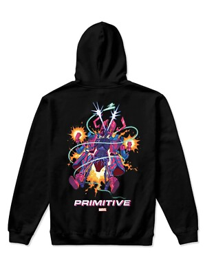 #ad Primitive Marvel x Nychos Galactus Mens Hooded Sweatshirt Size XL Black New $69.95