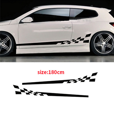 #ad Black Sticker 2PCS Waterproof Car Decal Vinyl Graphics Side Stickers Body Decals $16.39