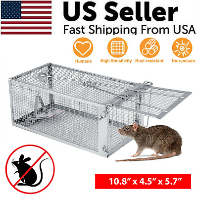 #ad USA Mouse Trap Rat Trap Rodent Trap Live Catch Cage Easy to Set Up and Reuse $12.29