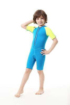 Premium Boys Girls 2mm Back Zipper Neoprene Shorty Wetsuit For Water Sports NEW $34.99