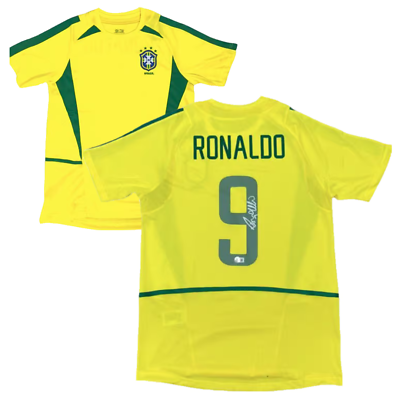 #ad Ronaldo Nazario R9 Signed Brazil National Team Soccer Jersey #9 Beckett COA $479.99