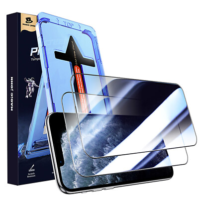 #ad MAGIC JOHN Privacy Glass Screen Protector For iPhone 15 14 13 12 11Pro Max XR XS $12.88