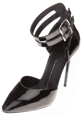 #ad GIUSEPPE ZANOTTI⚡️NIB Patent leather ankle cuff strap buckle dorsay heels 36 6US $349.99