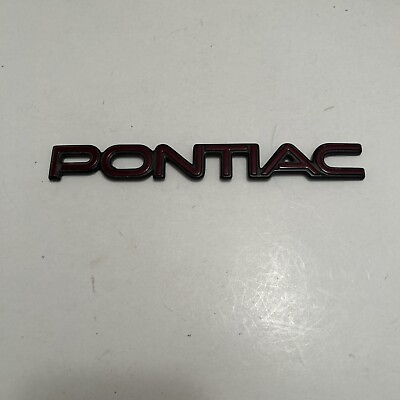 #ad Vintage Pontiac Emblem Name Plate Badge Plastic 7.5” Pre Owned $19.95
