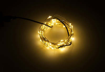 USB Plug in LED Fairy Lights50 LED Bulbs 16 Ft Silver Wire Waterproof Starry St $10.01
