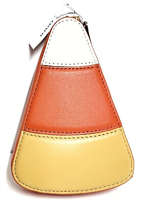 Coach Candy Corn Coin Case Gold Bright Ginger Multi Smooth Leather 5736 NWT $93.09
