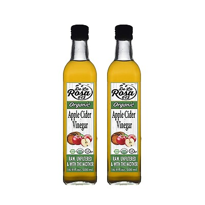 #ad De La Rosa Organic Apple Cider Vinegar Raw amp; Salad Dressing amp;16.9Oz Pack of 2 $26.99