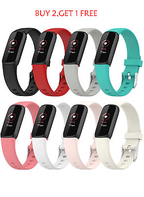 Soft Silicone Sport Wristband Strap Replacement Watch Band For Fitbit Luxe S L $7.99