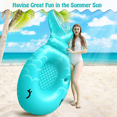 #ad Inflatable Swimming Lounger Pool Tube Floating Chair Seat Adult Summer Beach $28.99
