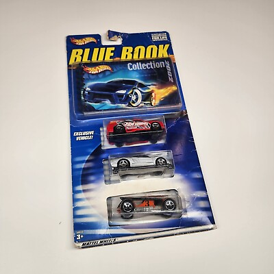 Hot Wheels Blue Book 2002 Collection Comes With 3 Cars And Collectors Guide 1 64 $8.61