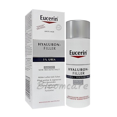 #ad Eucerin Hyaluron Filler 5% Urea Night Care Rich Cream 50ml $35.90