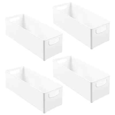 mDesign Plastic Office Supply Organizer Storage Holder Bin 4 Pack White $25.99
