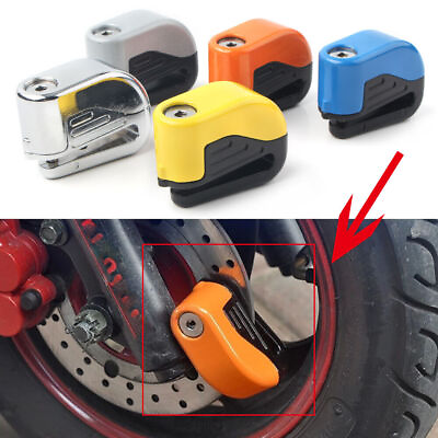 #ad Wheel Disc Brake Lock with Security Alarm Anti theft Fit Motorcycle Bicycle Set $28.78
