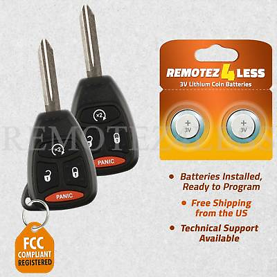 #ad Replacement for Chrysler Jeep Dodge Keyless Entry Remote Start Car Key Fob Pair $15.45
