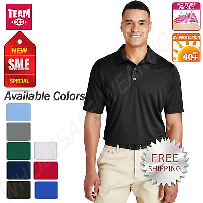 #ad Team 365 Mens Dri Fit UV Protection Moisture Wicking Polo Shirt M TT51 $12.50