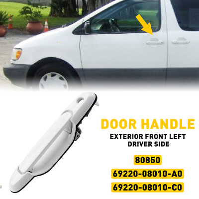 #ad 1pcs Front Left Driver Outside Door Handle for 1998 2003 Toyota Sienna 040 White $13.99