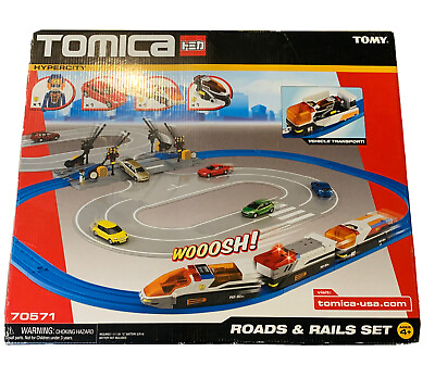 #ad Tomica Tomy Hypercity 70571 Rails And Road Set Mazda RX 8 Transport Complete New $130.50