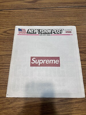 #ad Supreme Newspaper New York Post “Late City Final” Sport Edition $8.25