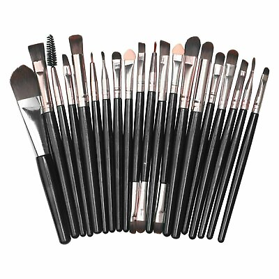 #ad 20pcs Makeup BRUSHES Kit Set Powder Foundation Eyeshadow Eyeliner Lip Brush NEW $6.25