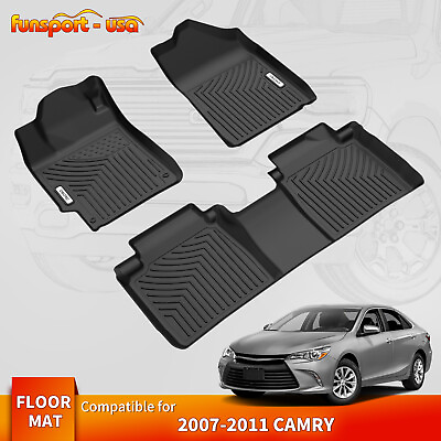#ad Floor Mat Liner for 2007 2011 Toyota Camry 3D Molded TPE Rubber All Weather $65.99