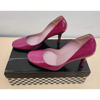 #ad Delman New NIB Patent Leather Purple Plum High Heels Shoes New In Box 6 M $89.00